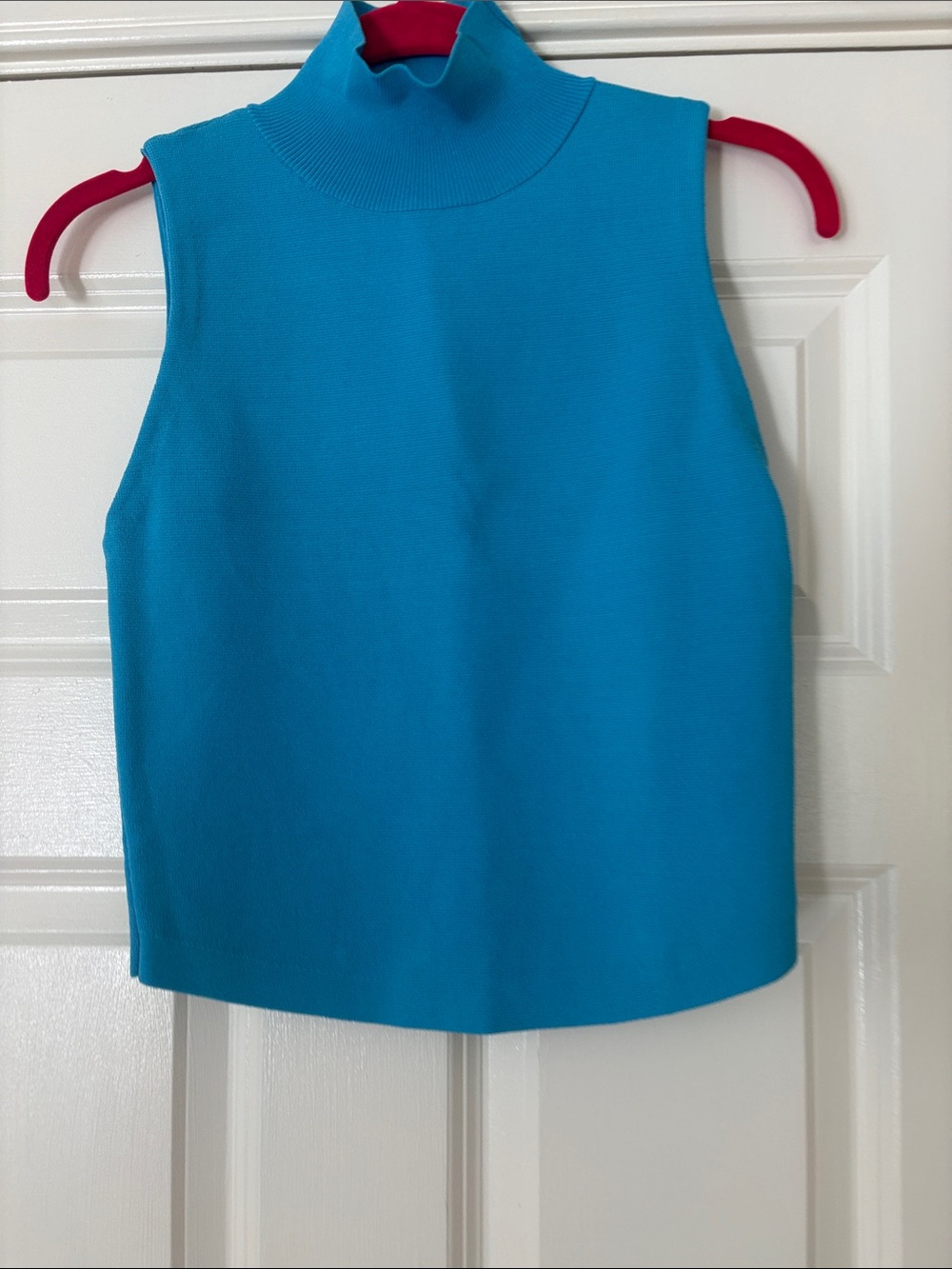 House of Harlow 1960 Sleeveless Mock Neck Tank in Bright Teal